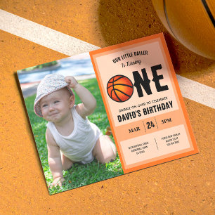 Primeiro aniversario de Foto de Basquete de Pequen