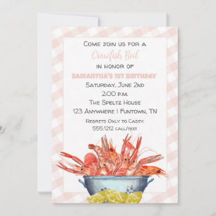 Primeiro aniversario de lagosta Convite para Rapar