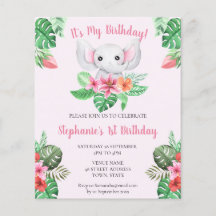 Primeiro aniversario de orçamento, elefante rosa c