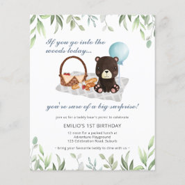 Primeiro aniversario de orçamento Teddy Bear Picni