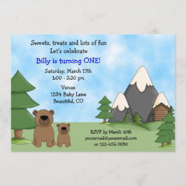 Primeiro aniversario de Ursos de Montanha Convite