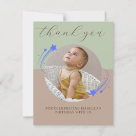 Primeiro aniversário disparando sobre o Cartões de