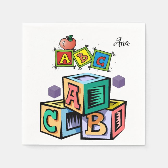 primeiro aniversário dos guardanapos de chá de fra (Frente)