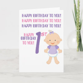 "PRIMEIRO ANIVERSARIO FELIZ!" Cartão