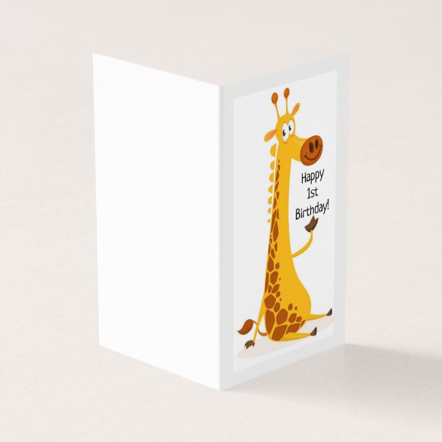 Primeiro aniversario Feliz - Cartão para Crianças (Exterior)