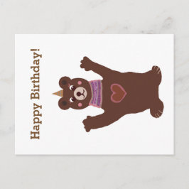 Primeiro aniversario Feliz do Cartão Postal