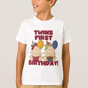 Primeiro aniversario Gêmeos - Camisetas e presente