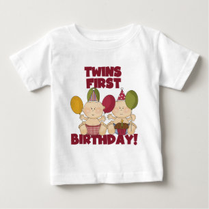 Primeiro aniversario gêmeos - Camisetas e presente