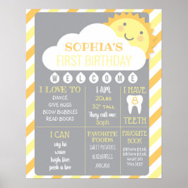 primeiro aniversario Milestone Poster a Sunshine