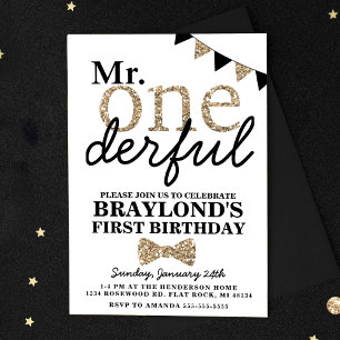 Primeiro Aniversário, Sr. Onemagnifico Convite