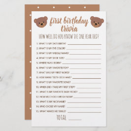 Primeiro Aniversário Trivia Como Você Conhece Bem 