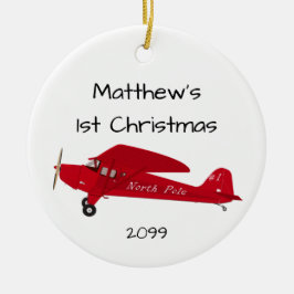 Primeiro Avião de Natal Ornamento do Polo Norte