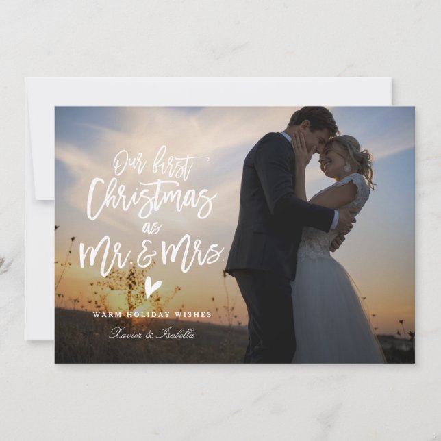 Primeiro Cartão com fotos de Natal de Férias (Frente)