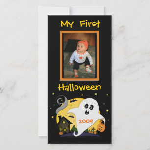 Primeiro Cartão com fotos Personalizado do Hallowe