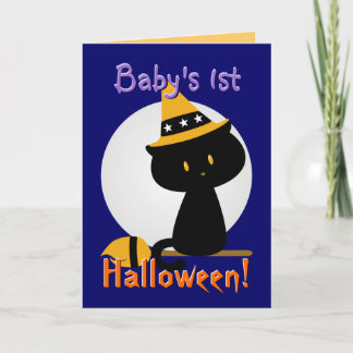 Primeiro Cartão de Halloween do Bebê