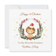 Primeiro cartão de Natal do Leão da Selva de Natal