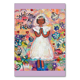 Primeiro Cartão de Oração Comunitária para Menina