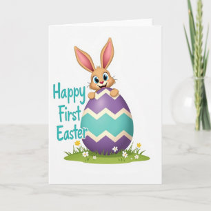 Primeiro Cartão de Ovo do Coelho de Páscoa