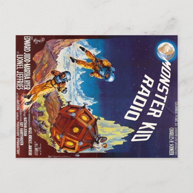 Primeiro cartão do monstro da lua do rádio do (Frente)