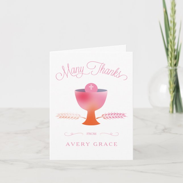 Primeiro Cartões de agradecimentos Sagrado da Comu (Frente)