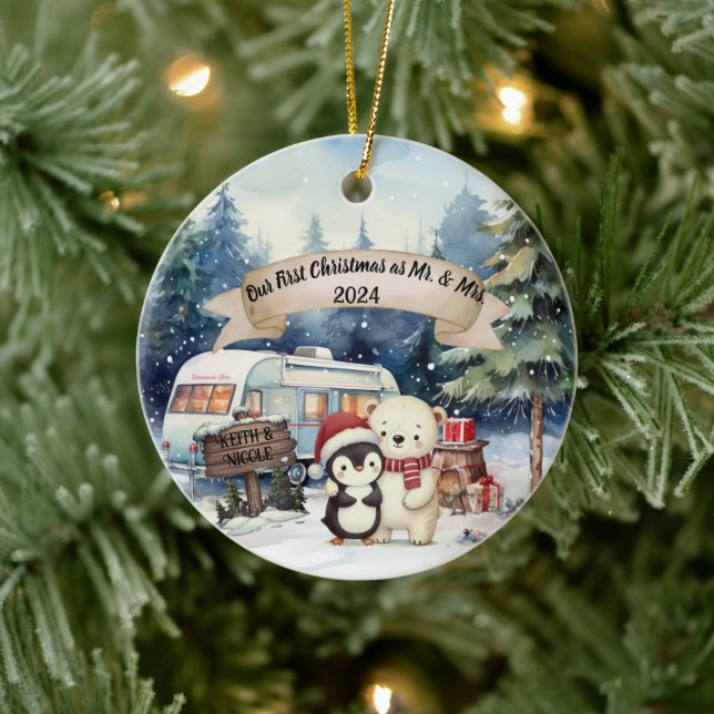 Primeiro Casal de Natal RV Novo Ornamento (Árvore)