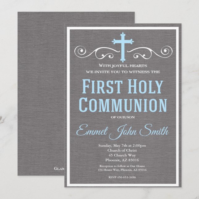 Primeiro Convite à Comunidade, Primeira Comunhão (Frente/Verso)