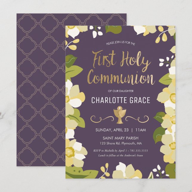 Primeiro Convite à Comunidade Sagrada, Floral c/ D (Frente/Verso)