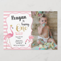 Primeiro convite da foto do flamingo do