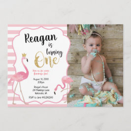 Primeiro convite da foto do flamingo do