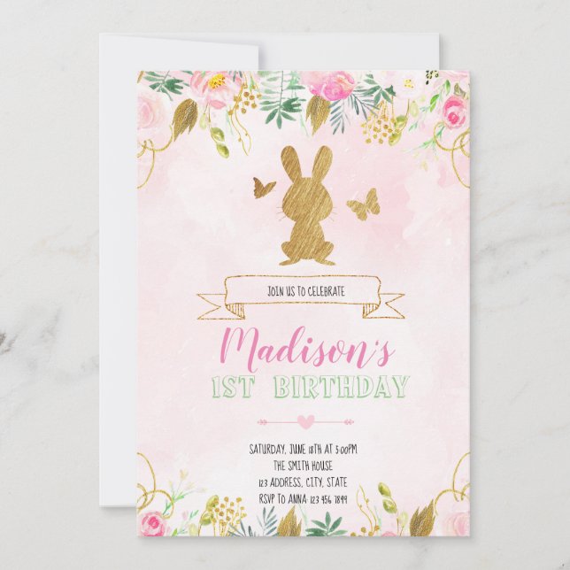 Primeiro convite de aniversário (Frente)