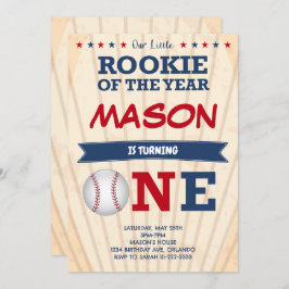 Primeiro Convite de aniversário Baseball