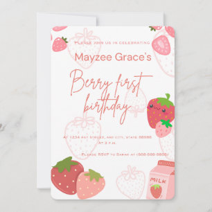 Primeiro convite de aniversário Berry