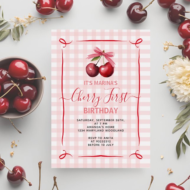Primeiro Convite de aniversário de Cherry de Arco  (Criador carregado)