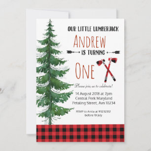 Primeiro Convite de aniversário de Lumberjack Ver