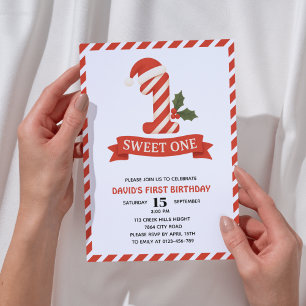 Primeiro Convite De Aniversário De Um Feliz Natal