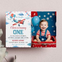 Primeiro Convite de aniversário do avião Vintage