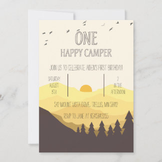 PRIMEIRO Convite de Aniversário do Camper Feliz