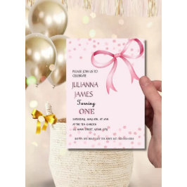 Primeiro Convite de Aniversário do Colete Rosa ele