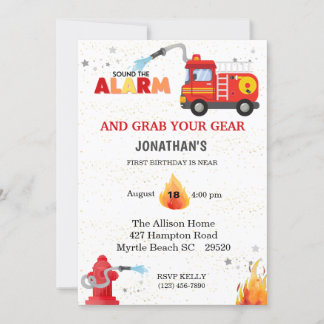 Primeiro Convite de aniversário do Firecaminhão