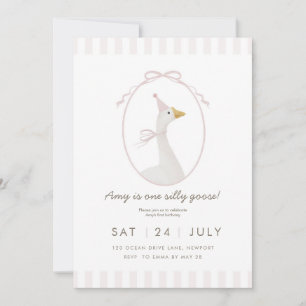 Primeiro Convite de Aniversário do Ganso do Bobo R