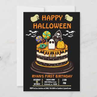 Primeiro Convite de Aniversário do Halloween