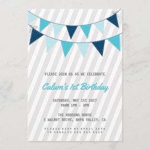 Primeiro convite de aniversário do menino