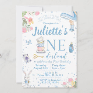 Primeiro convite de aniversário para Alice no País