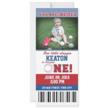 Primeiro Convite de Aniversário para Baseball