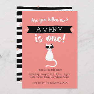 Primeiro Convite De Aniversário Para Kitten Me