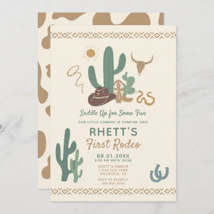 Primeiro Convite de Aniversário Rodeo