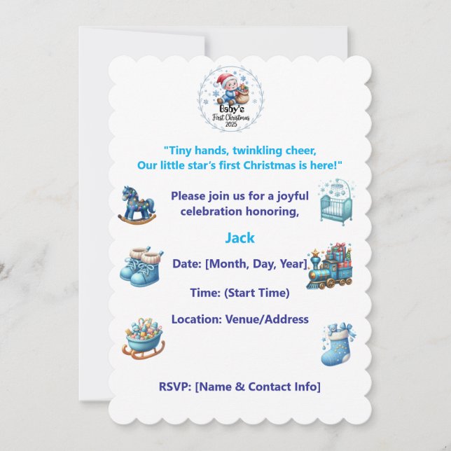Primeiro Convite de festas de Natal do Baby (Frente)