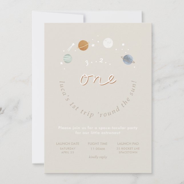 Primeiro Convite de primeiro aniversario de Tema d (Frente)