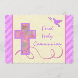 Primeiro convite do comunhão santamente para uma