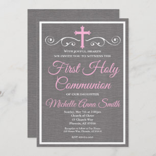 Primeiro convite do comunhão santamente, primeiro